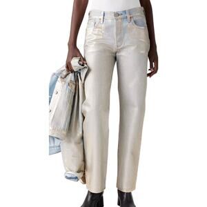 Levi's 501 90's Mid Rise Women's Jeans, Button Fly, Silver Foil, 34x30, NWT
